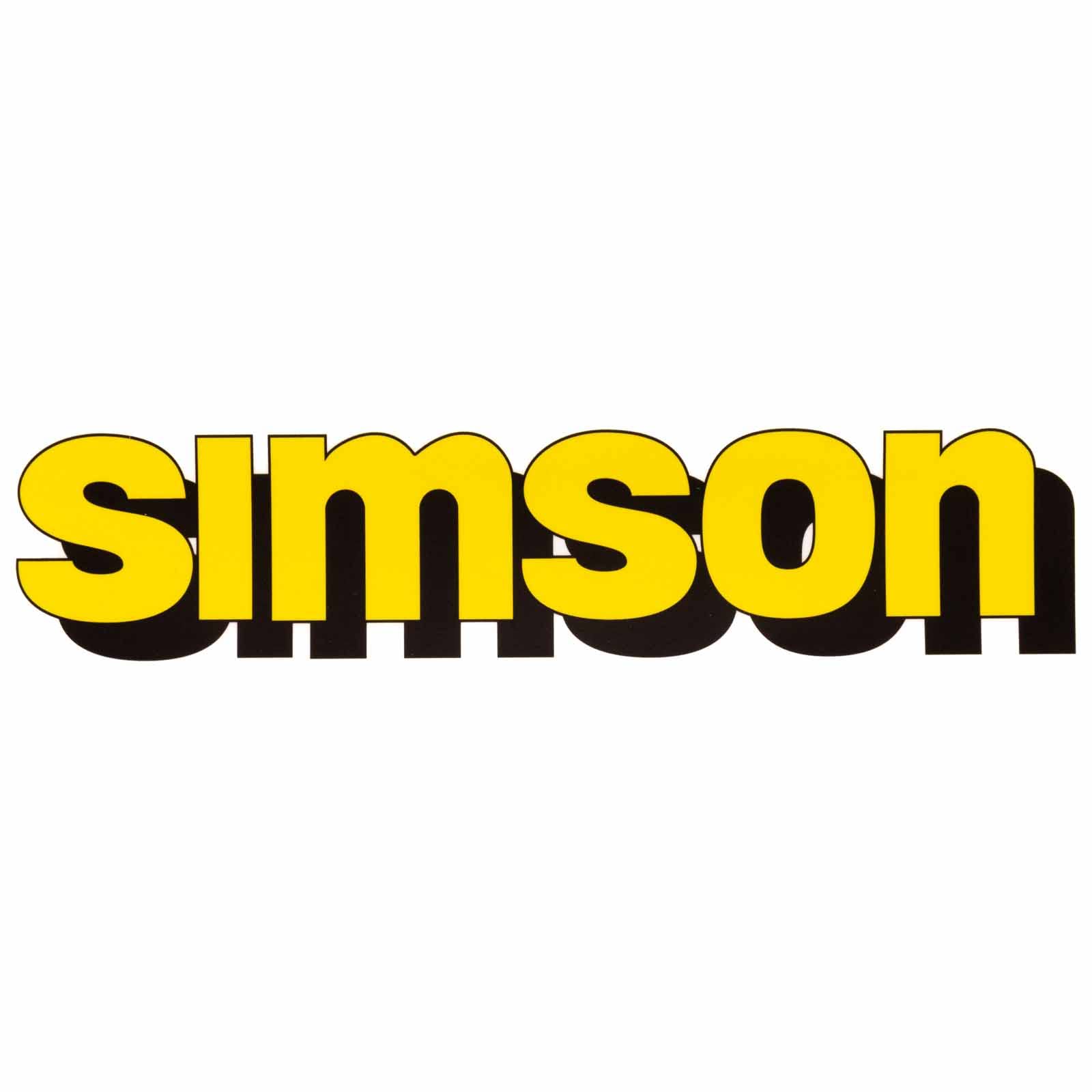 Klebefolie Tank, Schriftzug Simson, gelb - Simson S51, S70 von MZA