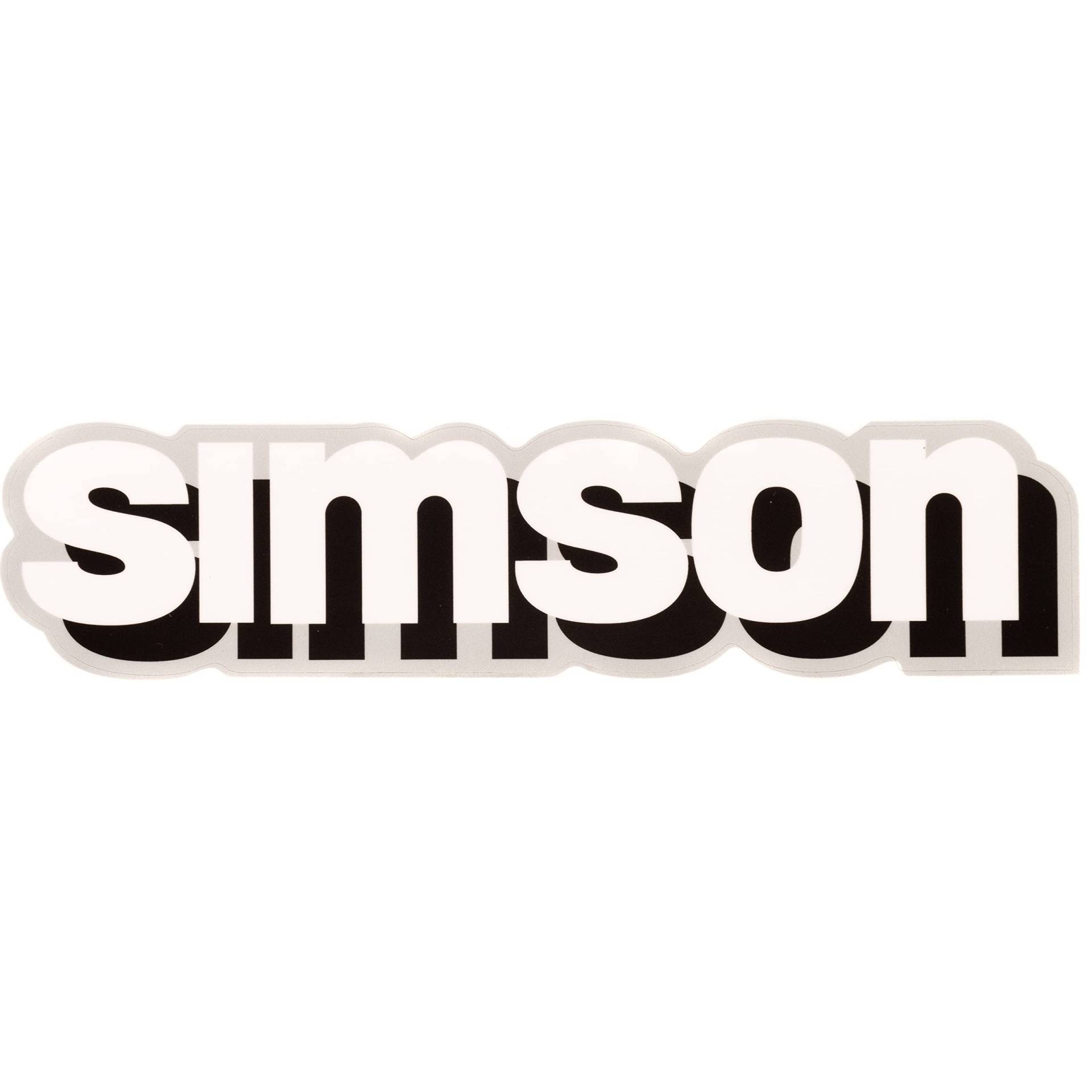 Klebefolie Tank, Schriftzug Simson, weiß/schwarz/Silber - Simson S51, S70 Klebefolie Tank, Schriftzug Simson, weiß/schwarz/Silber - Simson S51, S70 von MZA Meyer-Zweiradtechnik GmbH