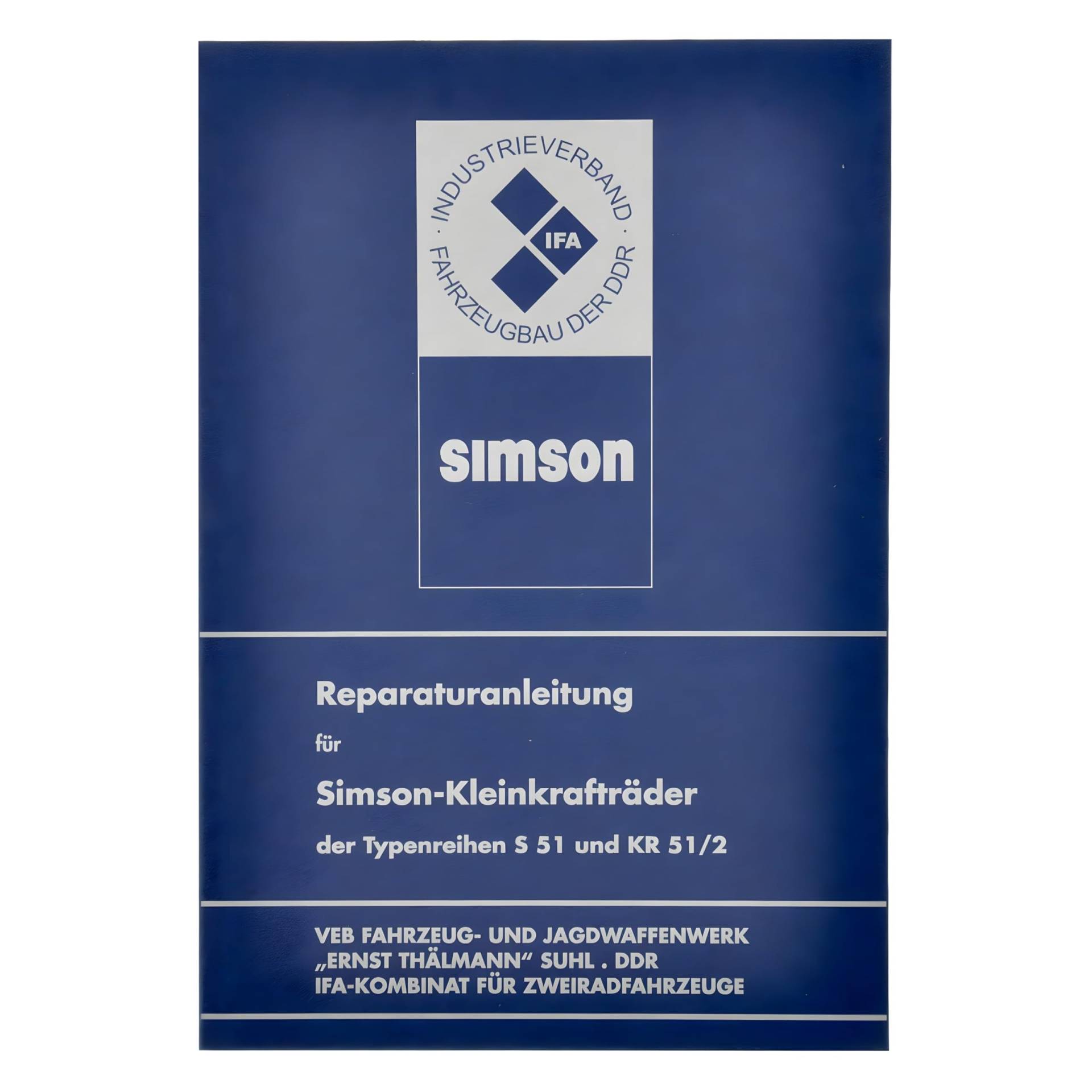 Reparaturanleitung für S51, Schwalbe KR51/2 - ohne Schaltpläne von MZA