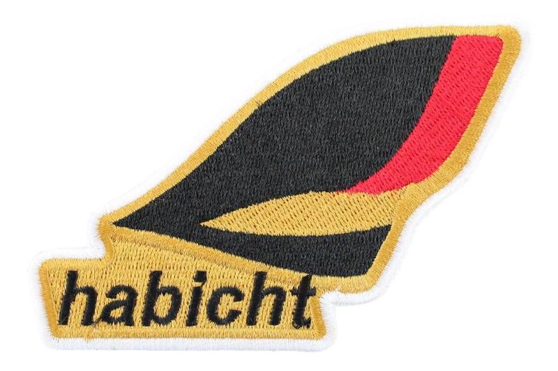 Aufnäher, Patch zum Aufbügeln oder Aufnähen - Motiv Simson Habicht - gestickt, Maße 110x75 mm, Klebeschicht auf Rückseite, MZA-Fanartikel von MZA