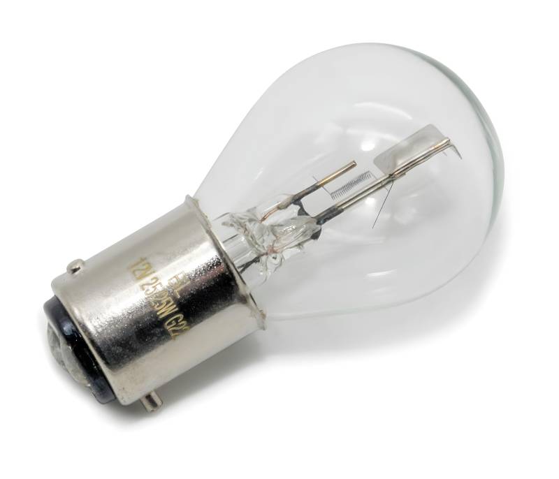 Biluxlampe 12V 25/25W - Bax15d - Glühlampe mit kleinem Sockel (z.B. für Zündanlage 50802) - (Markenlampe GLÜWO Germany) von GLÜWO