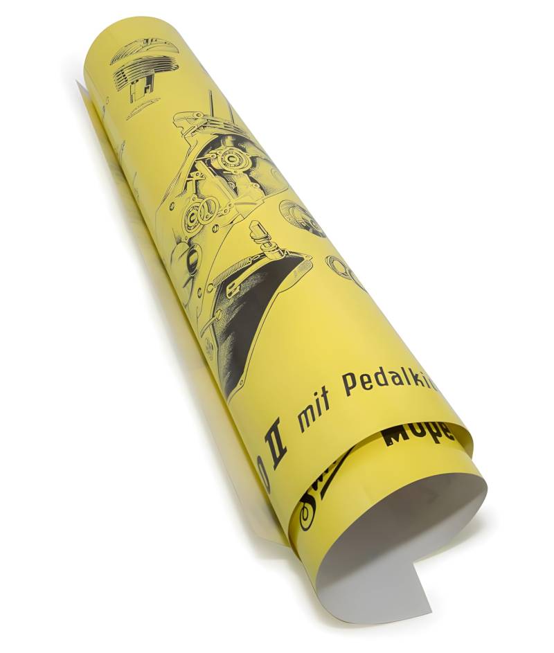 Explosionsdarstellung Farbposter (72x50cm) Motor RH50II SR2 mit Pedalkickstarter von Schwalbe
