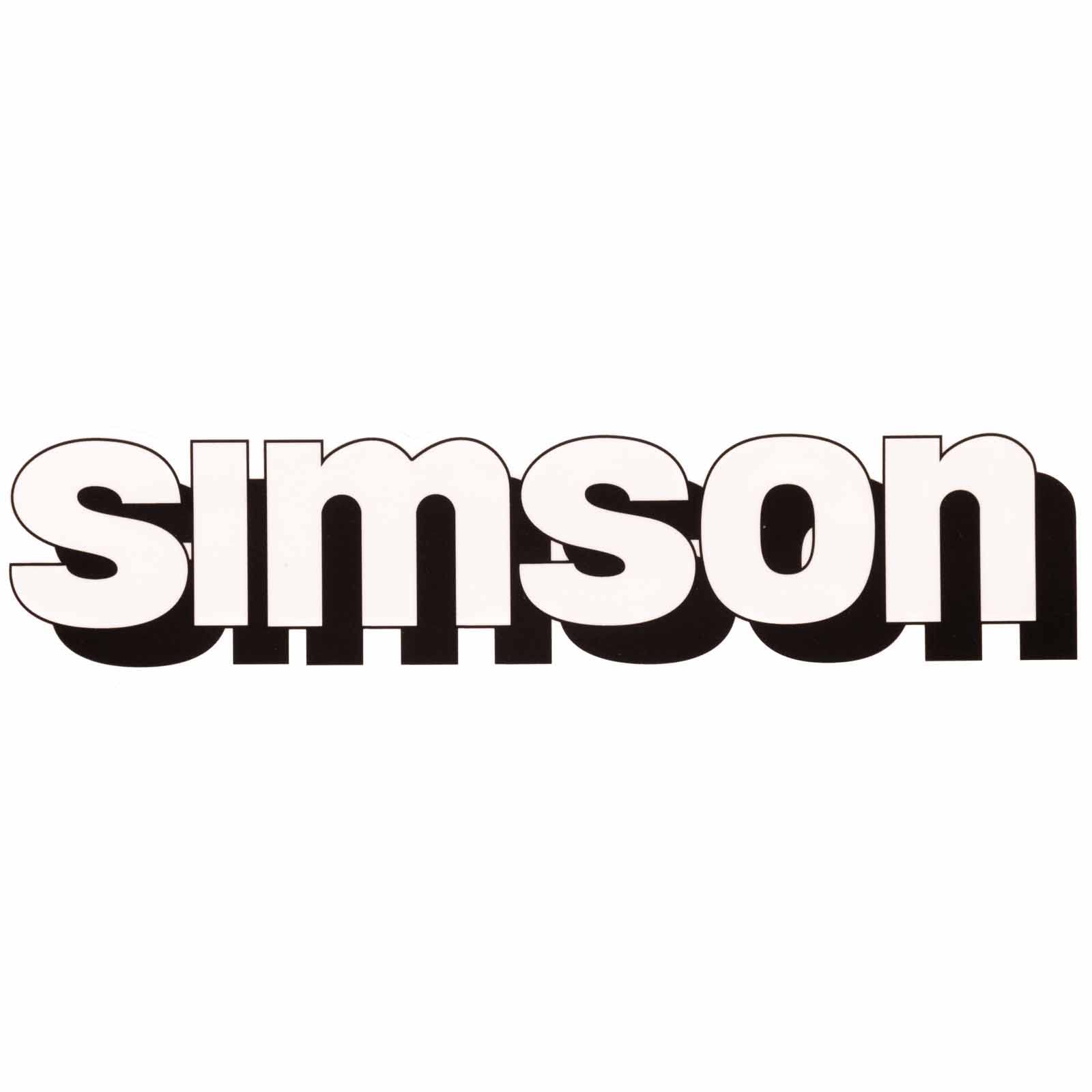 Klebefolie Tank, Schriftzug Simson, weiß/schwarz - Simson S51, S70 Klebefolie Tank, Schriftzug Simson, weiß/schwarz - Simson S51, S70 von MZA Meyer-Zweiradtechnik GmbH