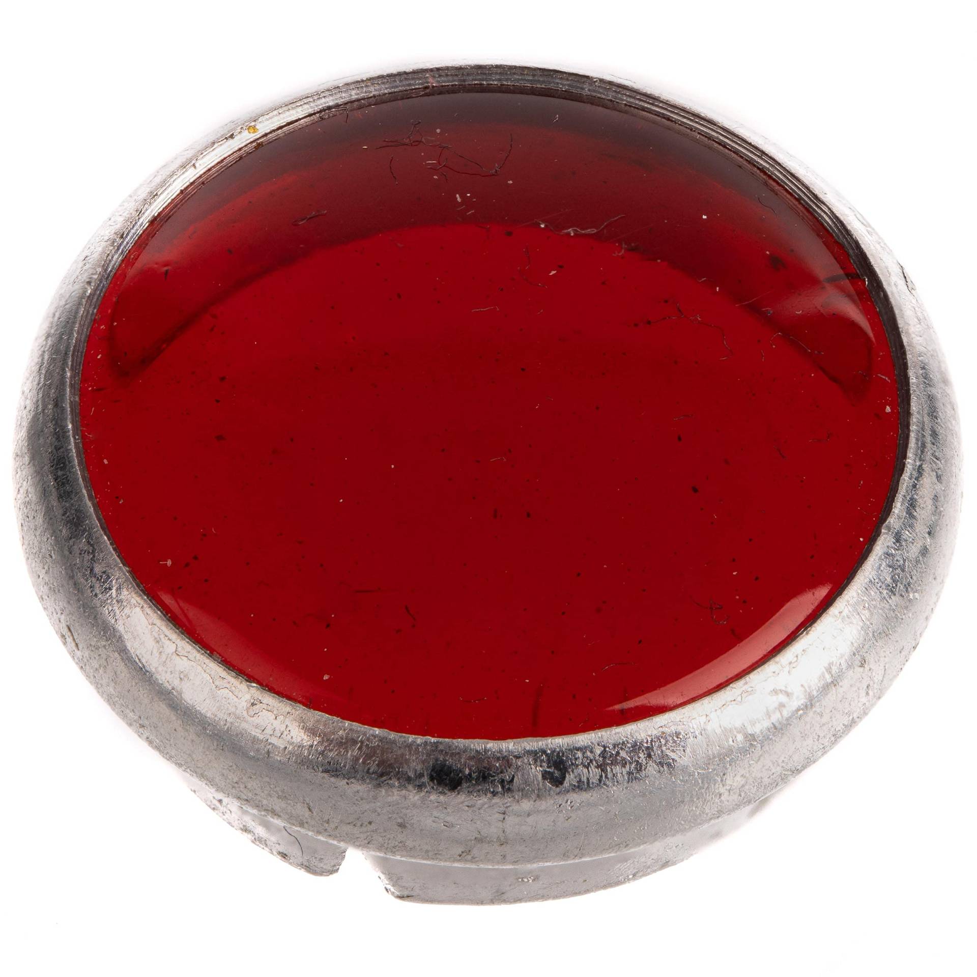 Kontrollglas Rot - PVC in Alueinfassung - für Ø16mm-Bohrung - passend für AWO, RT, BK, R35, Schwalbe KR51/1, Star, Habicht, Sperber von MZA