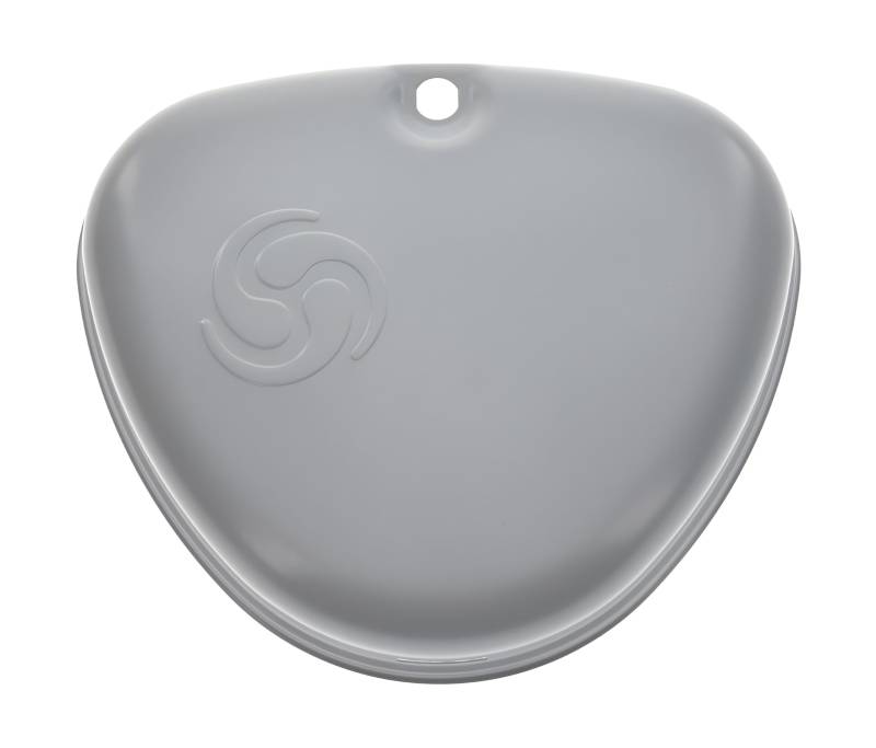 MZA Seitendeckel links, grau grundiert, mit original"Wirbel-Logo" - Simson S50N, S51N von MZA