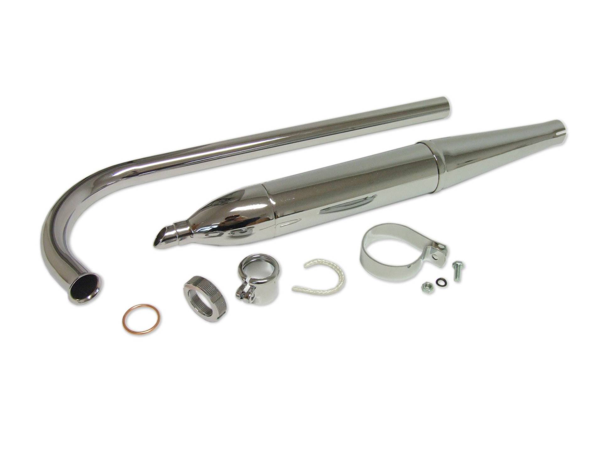 Set: Auspuff - kurzer Typ + Krümmer 500mm - Simson KR50 Set: Auspuff - kurzer Typ + Krümmer 500mm - Simson KR50 von MZA