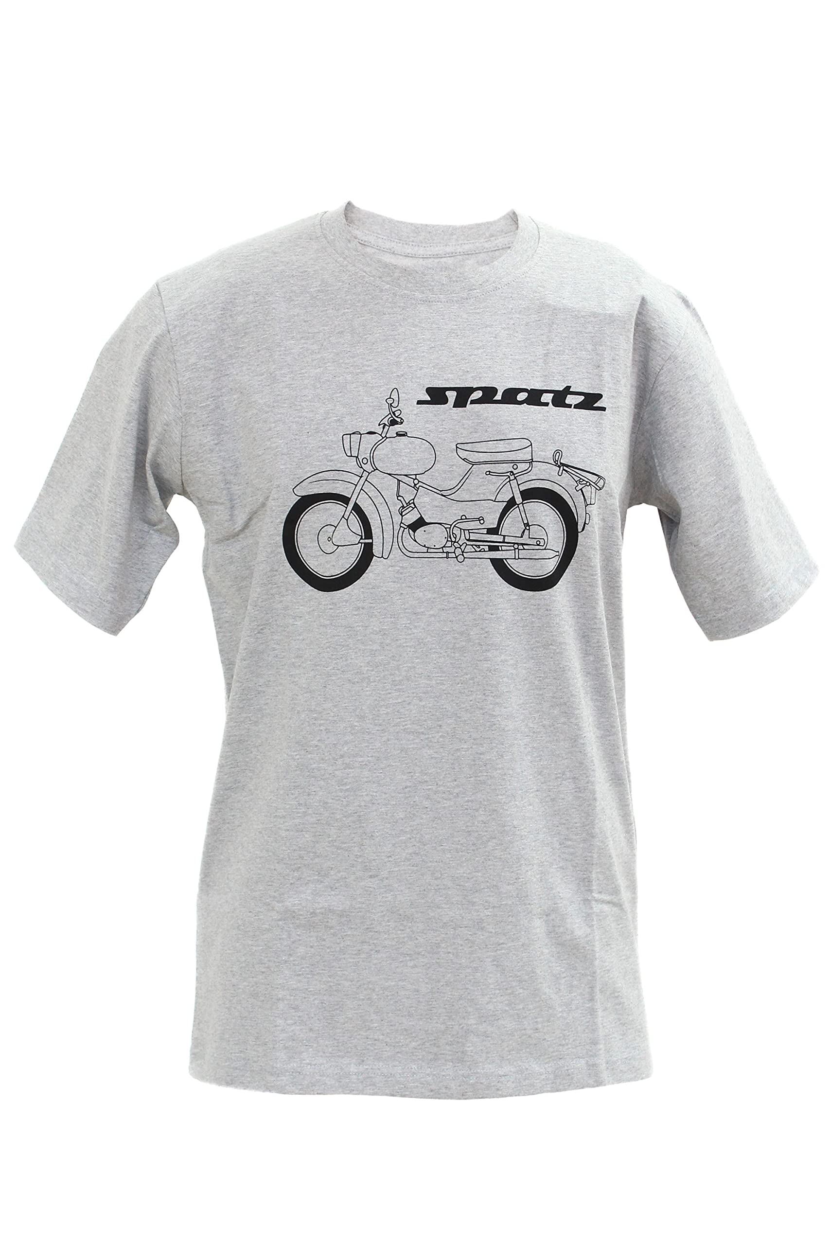 MZA T-Shirt, Farbe: hellgrau meliert, Größe: S - Motiv: Spatz Basic - 100% Baumwolle von MZA