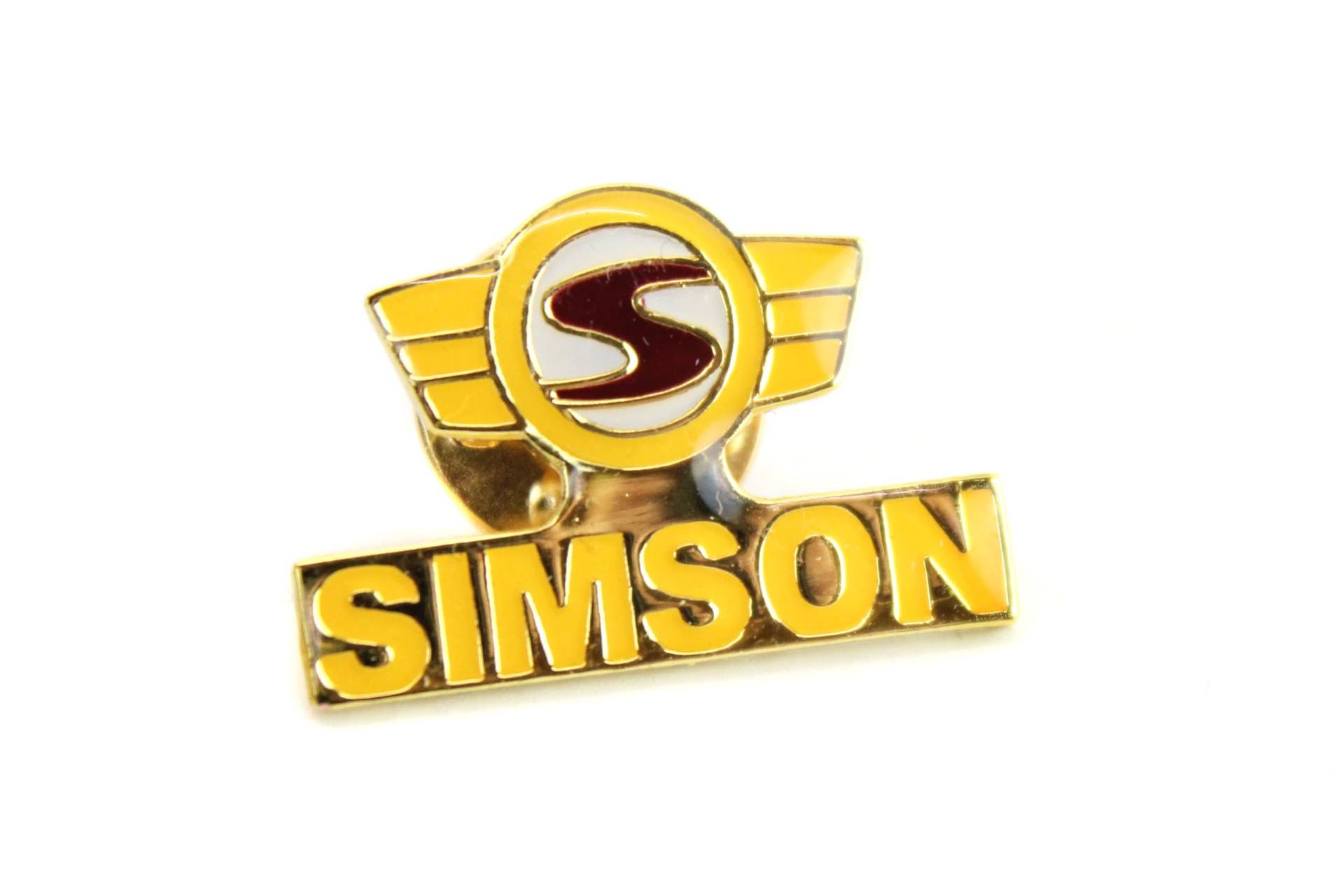 PIN SIMSON Logo gelb rot von MZA