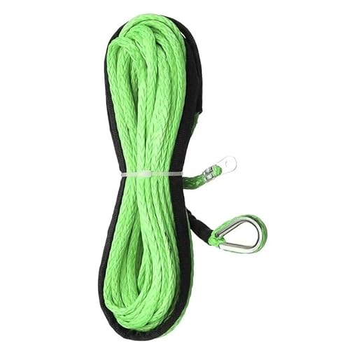 MZTZHVNVGK 1/4''x50' Truck Boat Emergency Replacement Car Outdoor Accessories Synthetic Winch Rope Cable ATV UTV 7700lbs Towing Rope(Green) von MZTZHVNVGK
