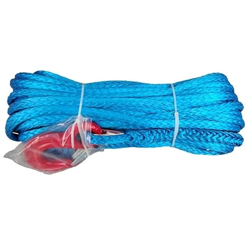 MZTZHVNVGK 12mm X 30m Synthetic Winch Truck Towing Line Rope with Hook Thimble and Protective Sleeve(Red) von MZTZHVNVGK