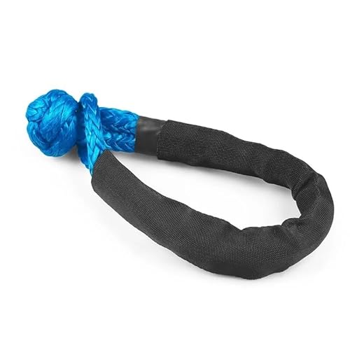 MZTZHVNVGK 17ton, 37400lbs, Soft Shackle Trailer Hook U Hook Winch Rope Knot Polyethylene Rope Rescue Refitting Self Rescue(Blue) von MZTZHVNVGK