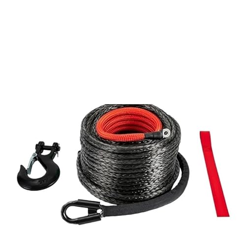 MZTZHVNVGK 3/8" X 100" Synthetic Winch Rope with Hook for 4wd Off-Road Truck ATV Utv SUV von MZTZHVNVGK