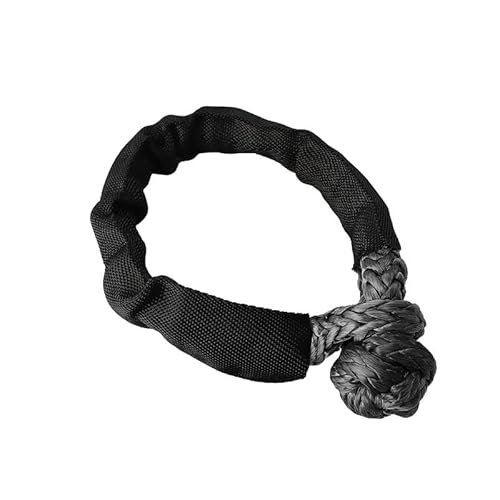 MZTZHVNVGK 41000lbs Soft Shackle Synthetic Rope Heavy Duty Offroad 4X4 Tow Shackle Strap with Protective Sleeve for Jeep Truck SUV(Black) von MZTZHVNVGK