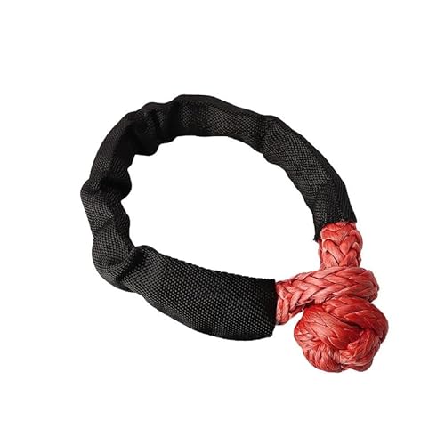 MZTZHVNVGK 41000lbs Soft Shackle Synthetic Rope Heavy Duty Offroad 4X4 Tow Shackle Strap with Protective Sleeve for Jeep Truck SUV(Red) von MZTZHVNVGK