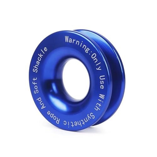 MZTZHVNVGK 55000lbs Winch Rope Synthetic Soft Shackle+Recovery Ring Set Rugged Shackles with Protective Sleeve for Truck Vehicle Recovery(Blue-YP) von MZTZHVNVGK