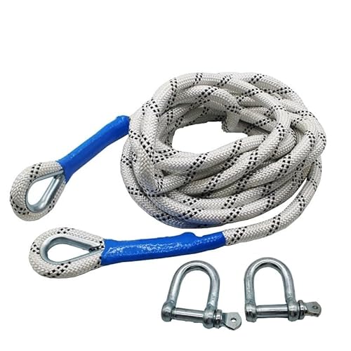 MZTZHVNVGK 5m/7m 10T Car Towing Rope Multiple Sizes Car Outdoor Trailer Tow Rope Emergency Rescue Rope Very Reliable and Wear-Resistant(5M10T) von MZTZHVNVGK