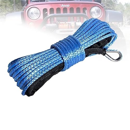 MZTZHVNVGK 6mm X 12m Emergency Synthetic Winch Rope for 4X4 ATV Jeeps Spectra UHMWPE Truck Accessories(Gray) von MZTZHVNVGK