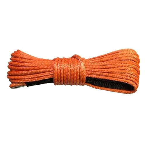 MZTZHVNVGK 6mm X 15m Synthetic Pulling Winch Line 100% UHMWPE 12 Strand Recovery Cable(Red) von MZTZHVNVGK