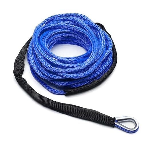 MZTZHVNVGK 7mmx15m Truck Boat Emergency Replacement 9300lbs 12 Strand Stringt Car Outdoor Accessories Synthetic Winch Rope Cable(7mm15m Blue) von MZTZHVNVGK