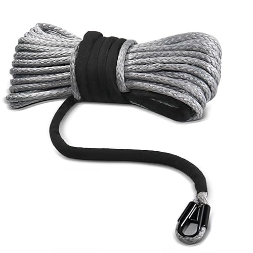 MZTZHVNVGK 7mmx15m Truck Boat Emergency Replacement 9300lbs 12 Strand Stringt Car Outdoor Accessories Synthetic Winch Rope Cable(7mmX15m Grey) von MZTZHVNVGK