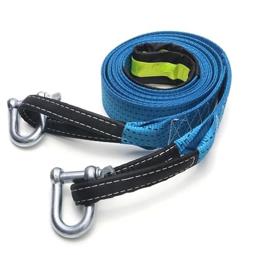 MZTZHVNVGK 8Tons Car Towing Rope Strape Cable with U Hooks Shackle High Strength Nylon with Reflective Light for Car Truck Trailer SUV(5M8T) von MZTZHVNVGK