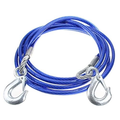 MZTZHVNVGK Auto Car Vehicle Boat Steel Wire Tow Rope Emergency Steel Cable Towing Strap Hauling Pulling Line with Hook 5 Ton 4m MZTZHVNVGK Auto Car Vehicle Boat Steel Wire Tow Rope Emergency Steel Cable Towing Strap Hauling Pulling Line with Hook 5 Ton 4m von MZTZHVNVGK