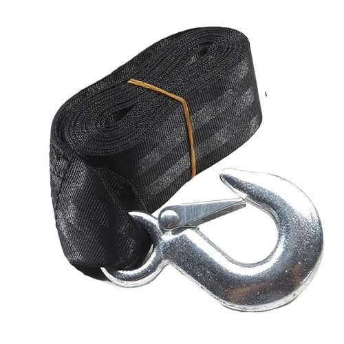 MZTZHVNVGK Boat Trailer Winch Strap Car Towing Rope Outdoor Emergency Trolley Rope for Auto Pontoon Fishing Boat(4m Black) von MZTZHVNVGK