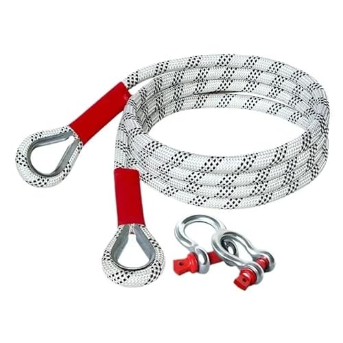 MZTZHVNVGK Car Outdoor Off-Road Trailer Tow Rope Emergency Rescue Rope Thicker Car Nylon Pulling Rope Reliable and Wear-Resistant Rope(5m-3t) von MZTZHVNVGK