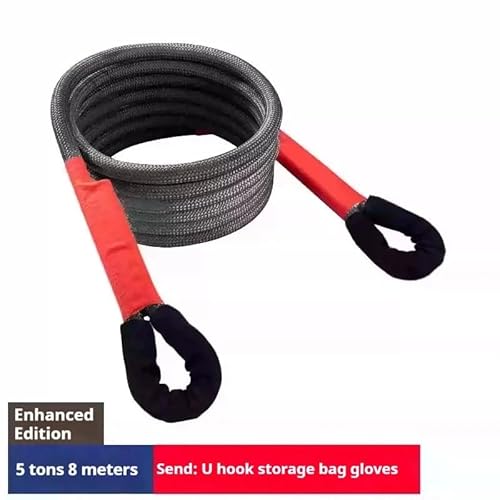 MZTZHVNVGK Car Trailer Rope Off-Road Vehicle Special Thick Towing Rope 20 Ton Rope National Standard Towing Rope Truck Rescue Rope(1PCS 8M) von MZTZHVNVGK