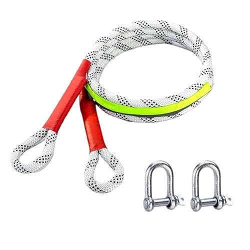 MZTZHVNVGK Multiple Sizes Car Outdoor Off-Road Trailer Tow Rope Emergency Rescue Rope Thicker Car Nylon Colour Changing Nylon Pulling Rope(6-5t5m) von MZTZHVNVGK