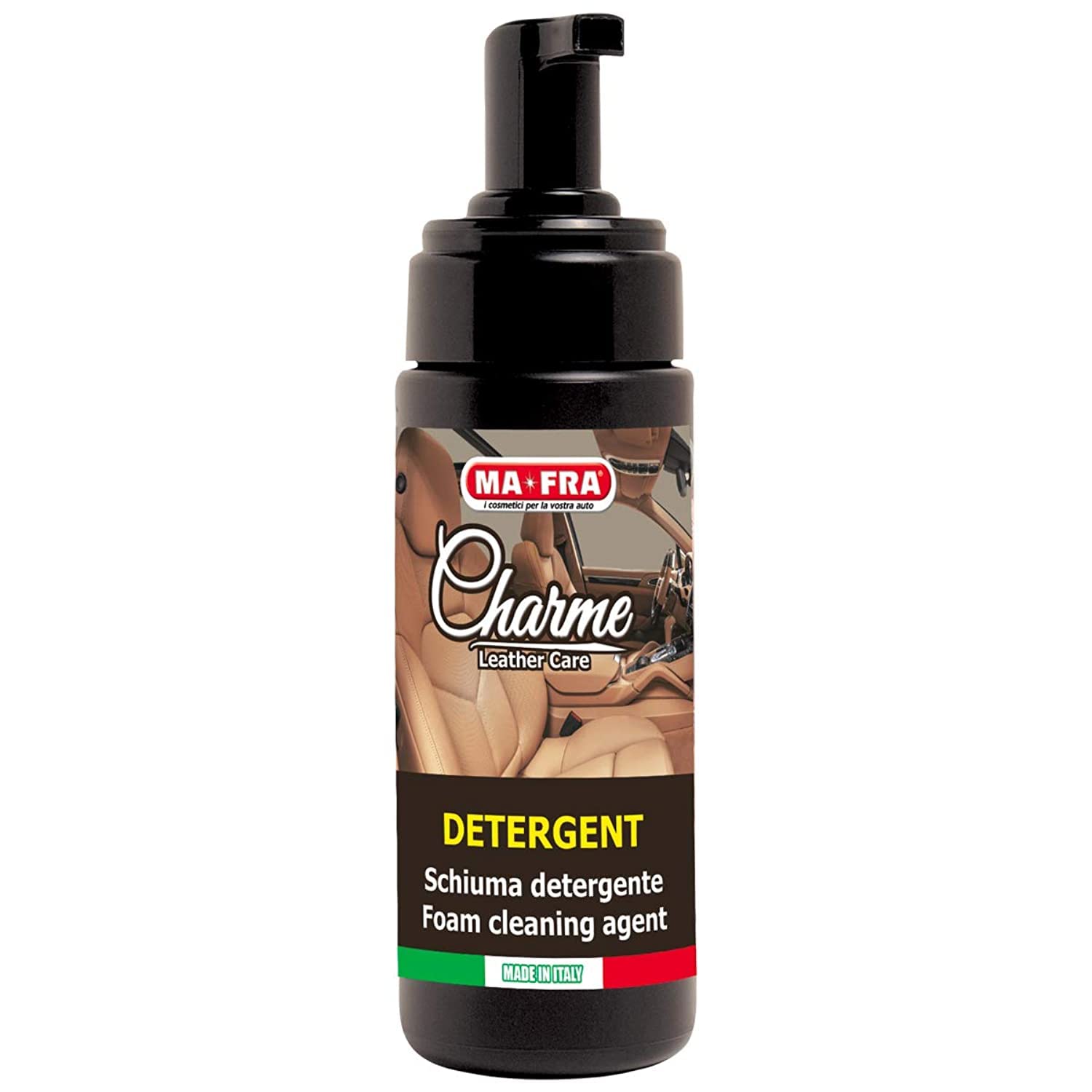 Mafra, Charme Reinigungsmittel, Auto Innenraum Leder Reinigungsschaum, seine Neutrale Formel Tiefenreinigung löst Schmutz Hinterlässt Oberflächen sauber für eine Lange Zeit, Größe 150ml Mafra, Charme Reinigungsmittel, Auto Innenraum Leder Reinigungsschaum, seine Neutrale Formel Tiefenreinigung löst Schmutz Hinterlässt Oberflächen sauber für eine Lange Zeit, Größe 150ml von Mafra