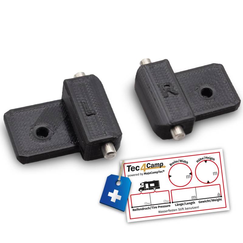 MaJoCompTec® Gelenkkopf-Set passend für Remis Teleskopführung | Ersatzteil Wohnmobil Fenster Verdunkelung | kompatibel mit Ducato Transit Sprinter Master (CAMPERPART GK-REMIfront) von MaJoCompTec