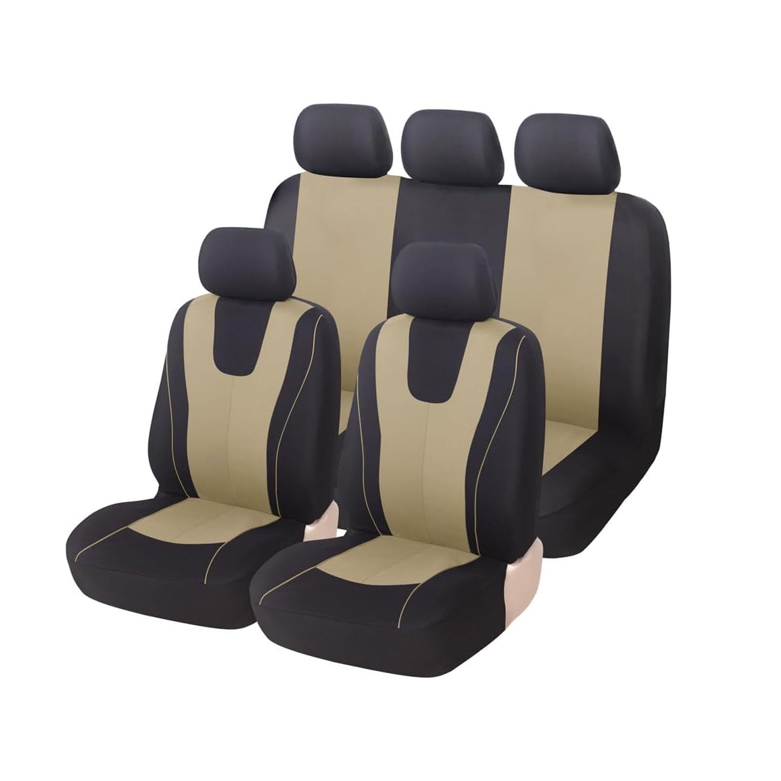 MaKeMoney Auto SitzbezüGe FüR Kia Sportage 2020-2025, 9pcs Wasserdicht Vorne Hinten Autositz Rutschfester Set ZubehöR,B/Black Beige MaKeMoney Auto SitzbezüGe FüR Kia Sportage 2020-2025, 9pcs Wasserdicht Vorne Hinten Autositz Rutschfester Set ZubehöR,B/Black Beige von MaKeMoney
