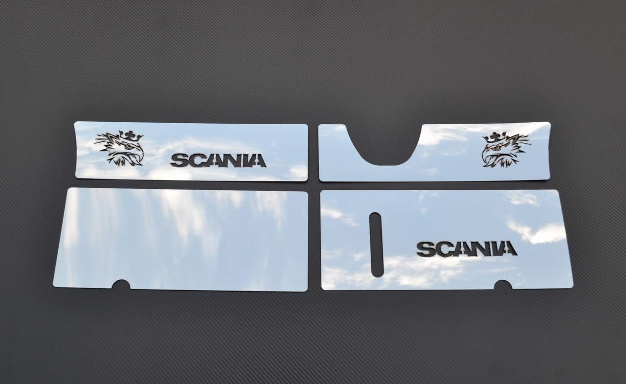 2x Edelstahl Fußschritt Dekor für Scania R/P/G 2004/16 Spiegelpoliert Zubehör 2x Edelstahl Fußschritt Dekor für Scania R/P/G 2004/16 Spiegelpoliert Zubehör von mabi automotive parts
