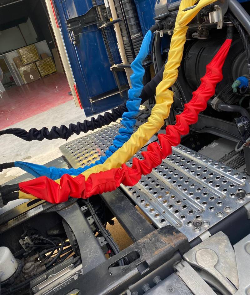 Mabi Automotive Parts 1 x Lkw-Luftschlauch, Kabel-Strumpfhose, Stretch-Manschette (gelb) von mabi automotive parts