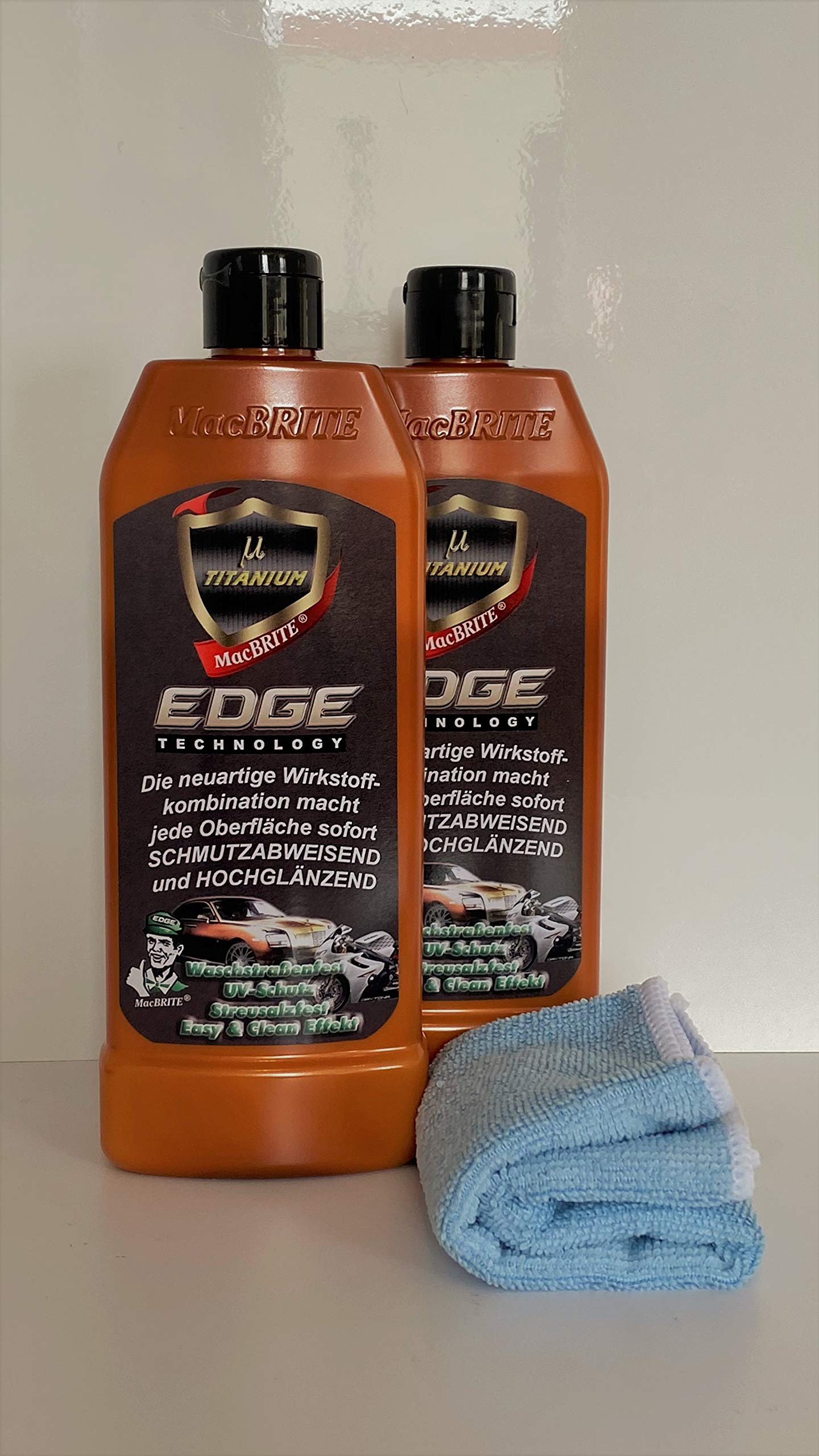MacBrite 2 x µTitanium Edge + Mikrofasertuch GRATIS *Neue Rezeptur* Autopolitur Politur Lackversiegelung Hochglanz Nano Effekt MacBride MacBrite 2 x µTitanium Edge + Mikrofasertuch GRATIS *Neue Rezeptur* Autopolitur Politur Lackversiegelung Hochglanz Nano Effekt MacBride von MacBrite