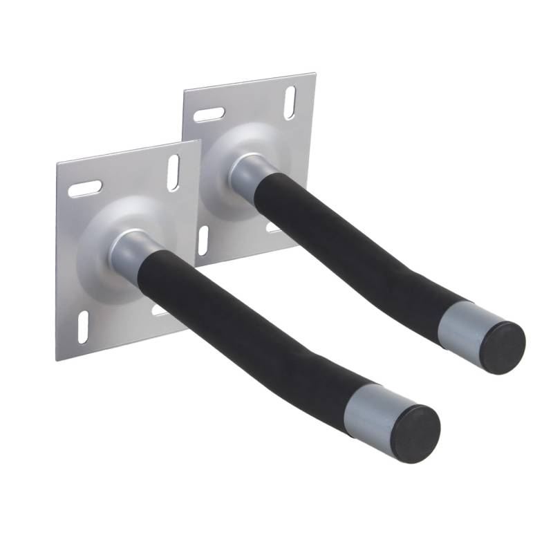 Maclean MC-438 Universal Wandhalterung für Werkzeuge, Reifen, Räder, Leiter, Fahrrad | Stahl max. Belastung 100kg (pro Halterung), Gummierte Oberfläche (2-er Set) von Maclean