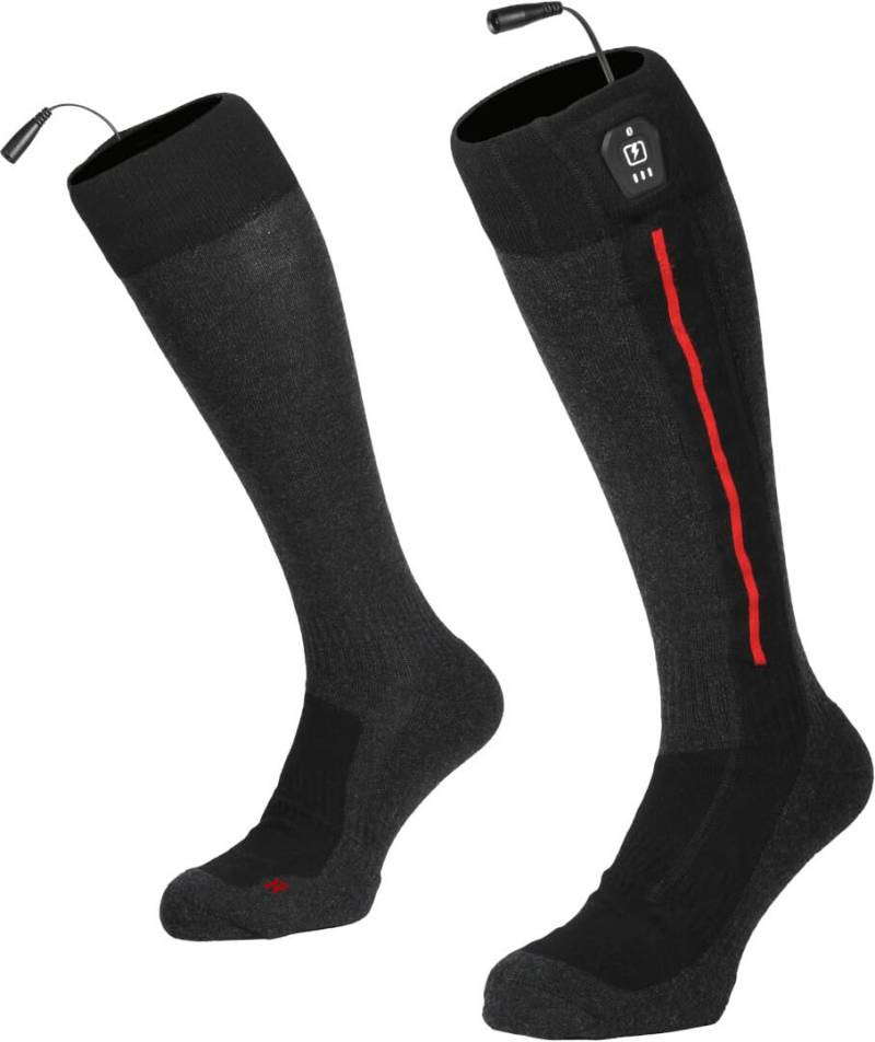 Macna Lava 2.0 beheizbare Socken, schwarz/rot, 45-48 von Macna