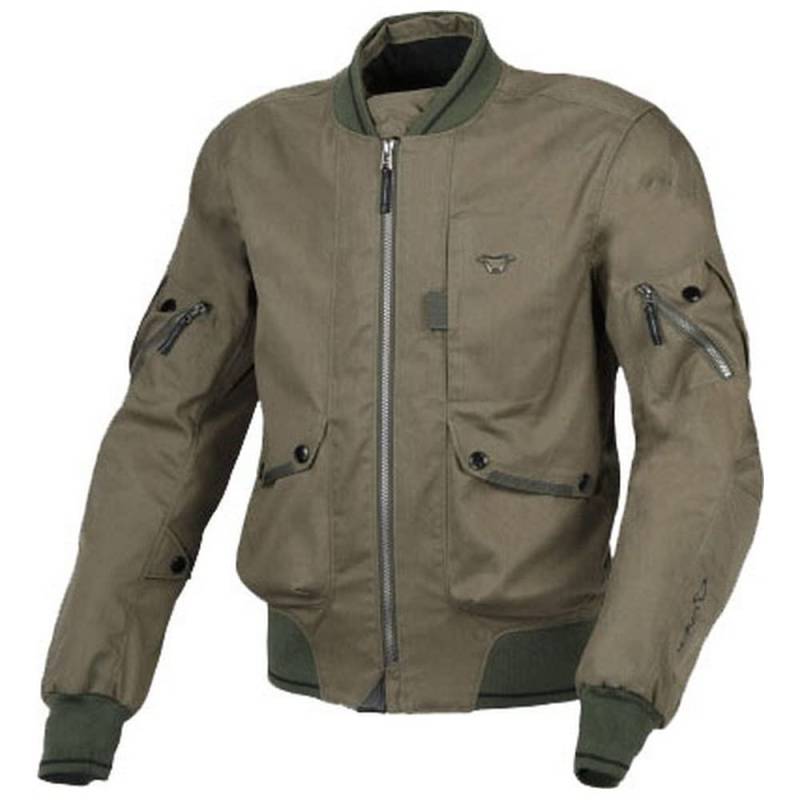 Macna Bastic 2023 wasserdichte Motorrad Textiljacke, oliv, M von Macna