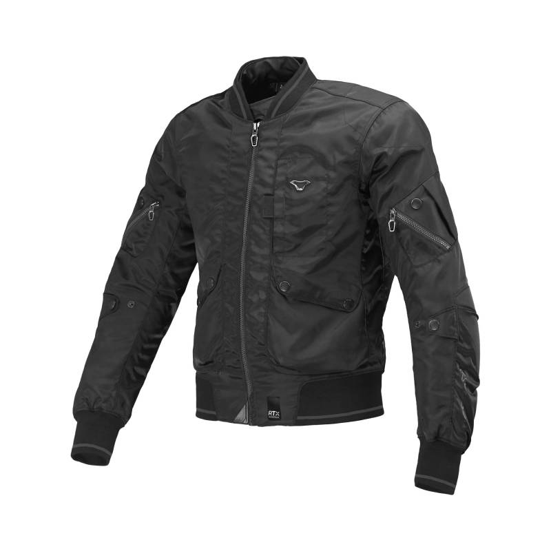 Macna Bastic 2023 wasserdichte Motorrad Textiljacke, schwarz, L von Macna