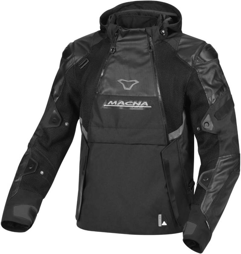 Macna Bradical wasserdichte Motorrad Textiljacke, schwarz, XL von Macna