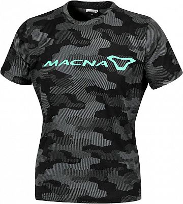 Macna Dazzle Logo 2.0, T-Shirt Damen - Schwarz/Grau/Türkis - XS von Macna