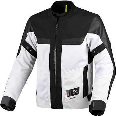 Macna Empire 2.0, Textiljacke wasserdicht - Hellgrau/Schwarz - XL von Macna