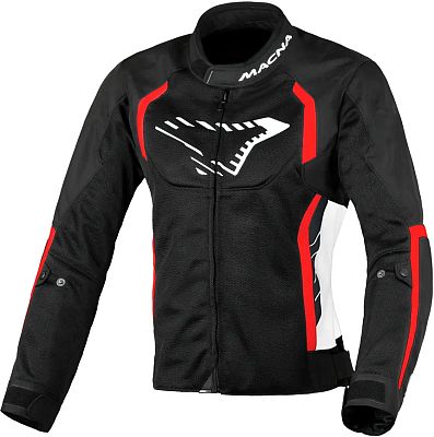 Macna Grisca, Textiljacke Damen - Schwarz/Weiß/Rot - L von Macna