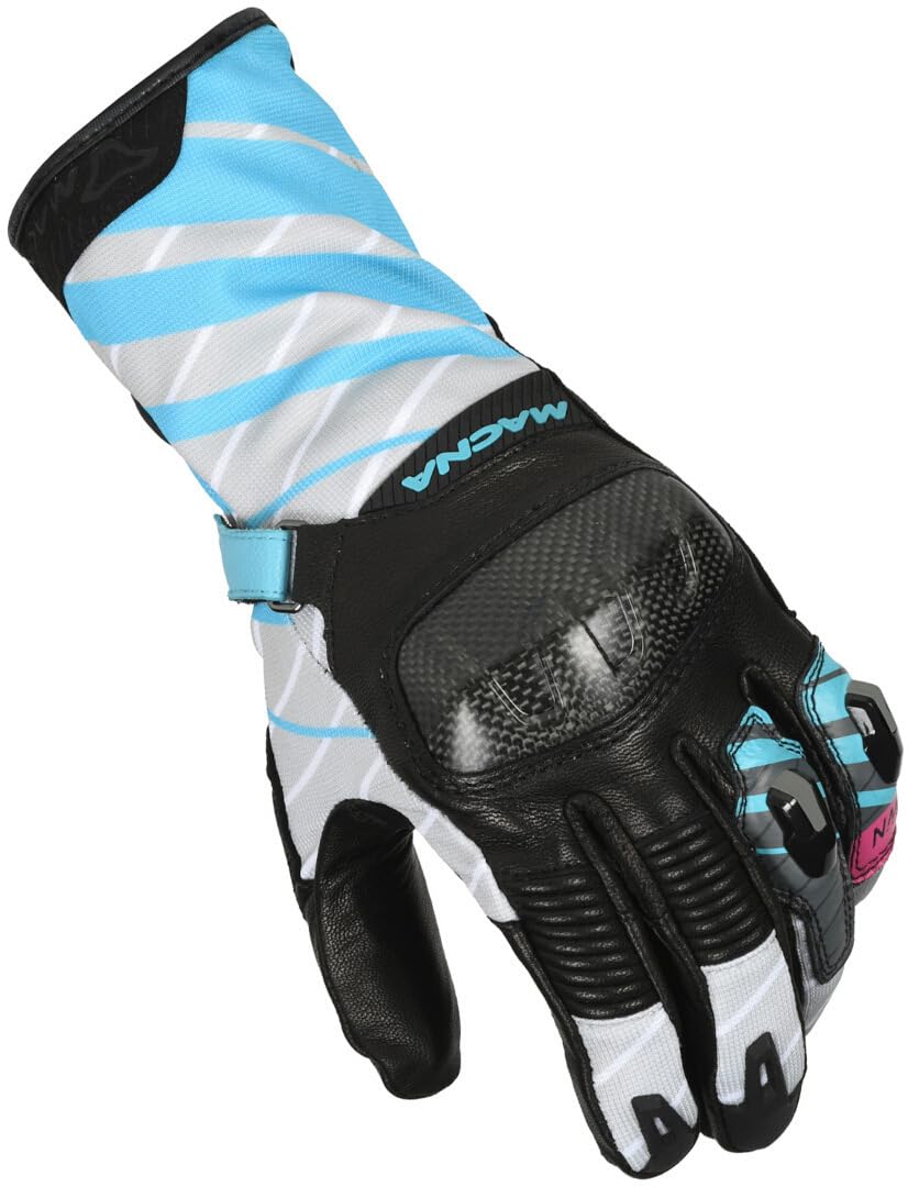 Macna Krown Damen Motorradhandschuhe M Grau/Blau von Macna