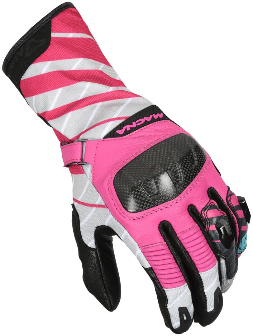 Macna Krown Damen Motorradhandschuhe S Rosa/Grau von Macna