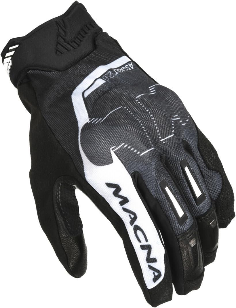 Macna Motorradhandschuhe Assault 2.18 XXL Schwarz/Grau von Macna