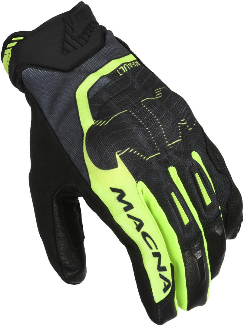 Macna Motorradhandschuhe Assault 2.5 M schwarz/gelb von Macna