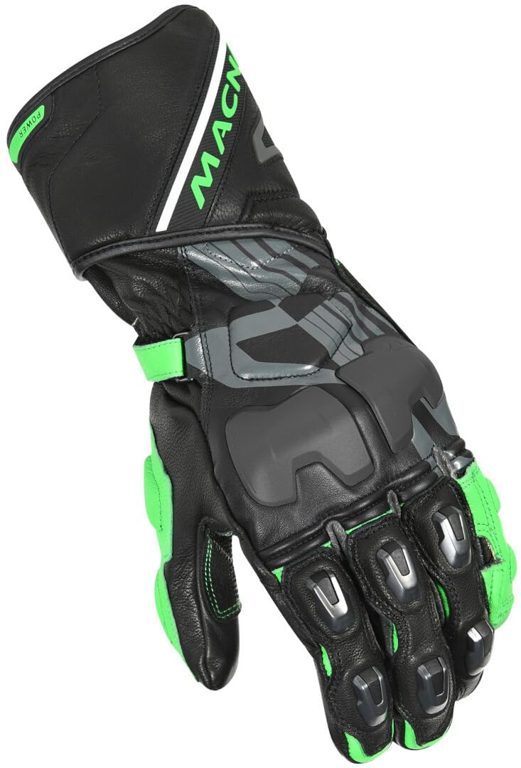 Macna Motorradhandschuhe Powertrack L Schwarz/Grün von Macna