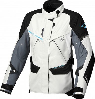 Macna Mundial, Textiljacke wasserdicht Damen - Hellgrau/Grau/Schwarz - XXL von Macna